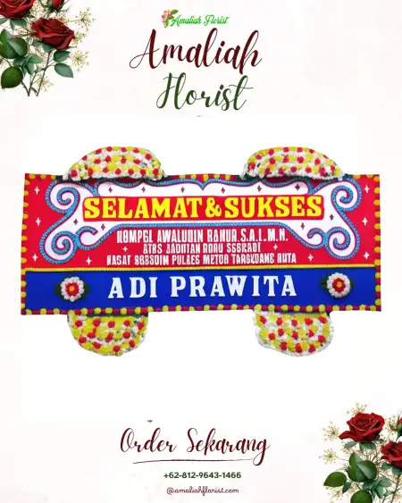 Papan Bunga Ucapan Selamat Blederan